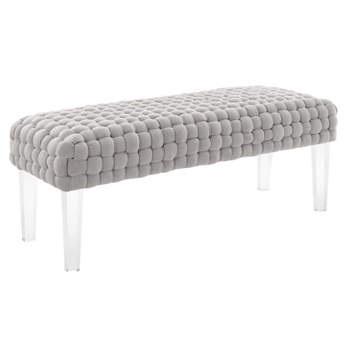 Prologue Woven Performance Velvet Ottoman EEI-5037-LGR