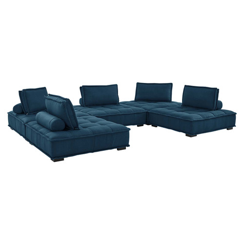 Saunter Tufted Fabric Fabric 5-Piece Sectional Sofa EEI-5210-AZU