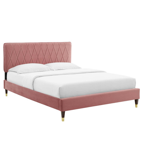 Phillipa Performance Velvet Twin Platform Bed MOD-6899-DUS