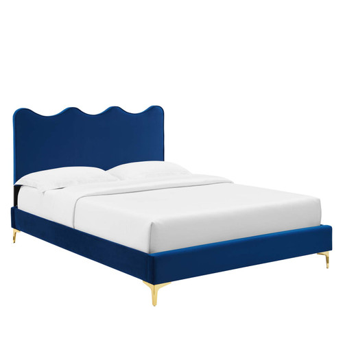 Current Performance Velvet Full Platform Bed MOD-6730-NAV