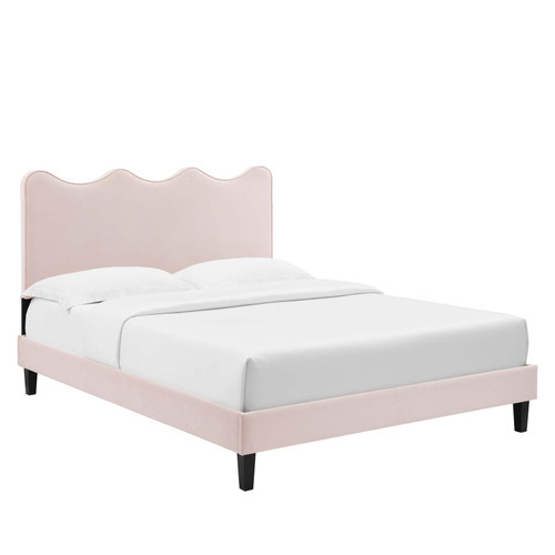 Current Performance Velvet Twin Platform Bed MOD-6729-PNK