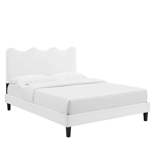 Current Performance Velvet Full Platform Bed MOD-6732-WHI