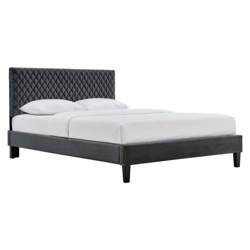 Garcelle Performance Velvet Full Platform Bed MOD-7040-CHA