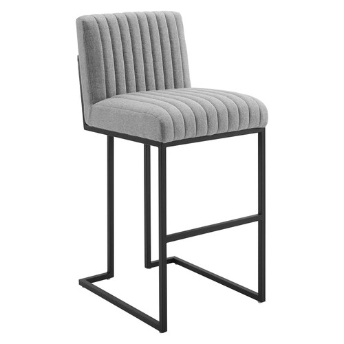 Indulge Channel Tufted Fabric Bar Stool EEI-4654-LGR