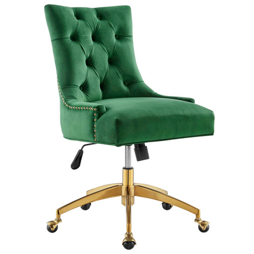 Regent Tufted Performance Velvet Office Chair EEI-4571-GLD-EME