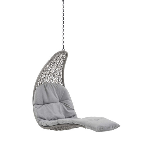 Landscape Hanging Chaise Lounge Outdoor Patio Swing Chair EEI-4589-LGR-GRY