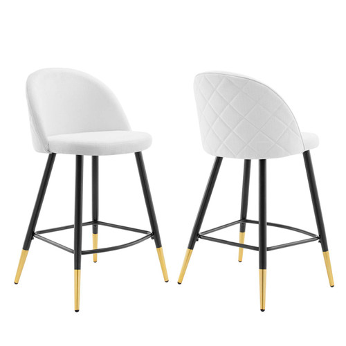 Cordial Fabric Counter Stools - Set of 2 EEI-4528-WHI