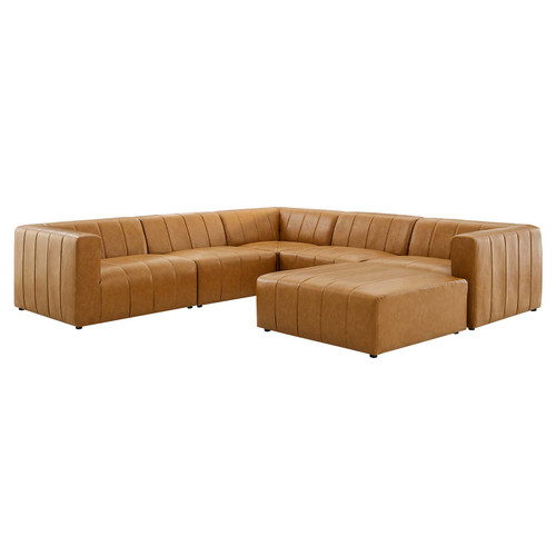 Bartlett Vegan Leather 6-Piece Sectional Sofa EEI-4534-TAN