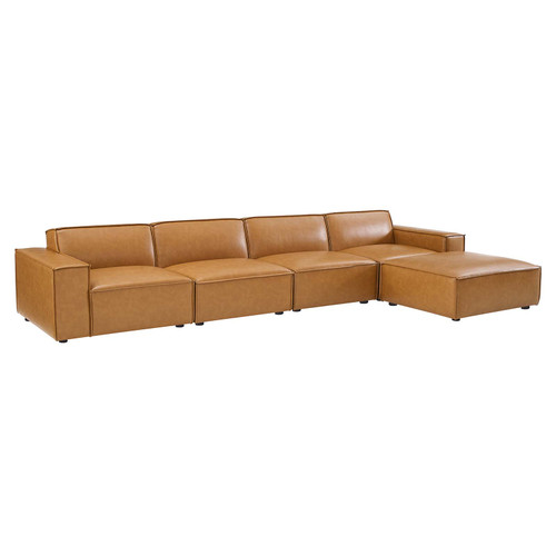 Restore 5-Piece Vegan Leather Sectional Sofa EEI-4711-TAN