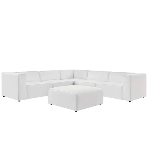 Mingle Vegan Leather 6-Piece Furniture Set EEI-4796-WHI