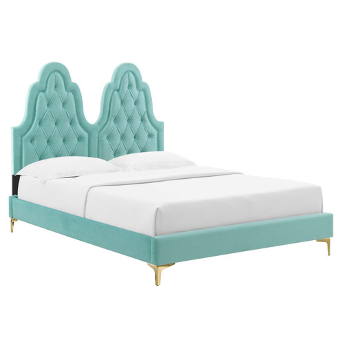 Alexandria Tufted Performance Velvet Twin Platform Bed MOD-6931-MIN