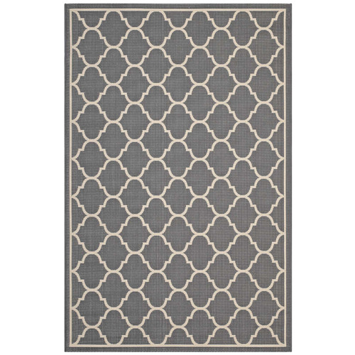 Avena Moroccan Quatrefoil Trellis 9x12 Indoor and Outdoor Area Rug R-1137B-912