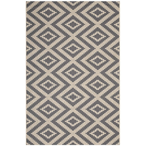 Jagged Geometric Diamond Trellis 4x6 Indoor and Outdoor Area Rug R-1135A-46