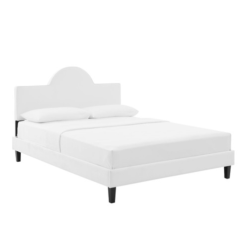 Soleil Performance Velvet Full Bed MOD-7034-WHI