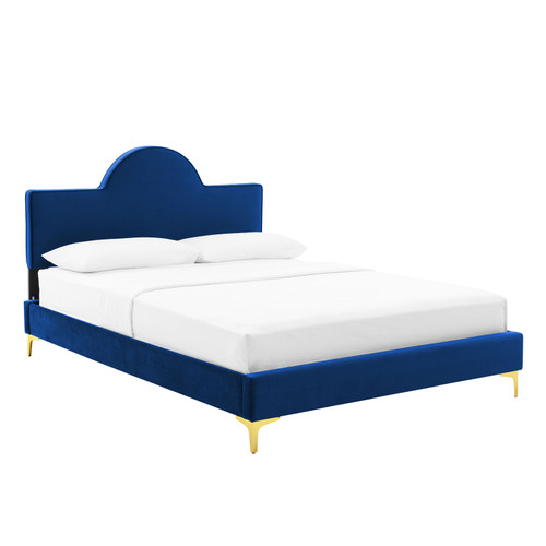 Sunny Performance Velvet Twin Bed MOD-7027-NAV