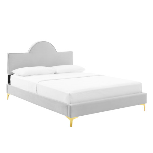 Sunny Performance Velvet Twin Bed MOD-7027-LGR