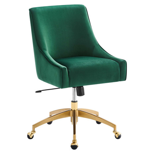 Discern Performance Velvet Office Chair EEI-5079-GRN