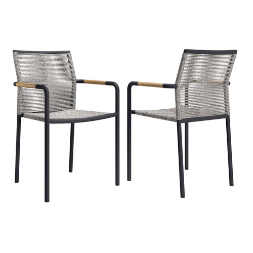 Serenity Outdoor Patio Armchairs Set of 2 EEI-5036-LGR