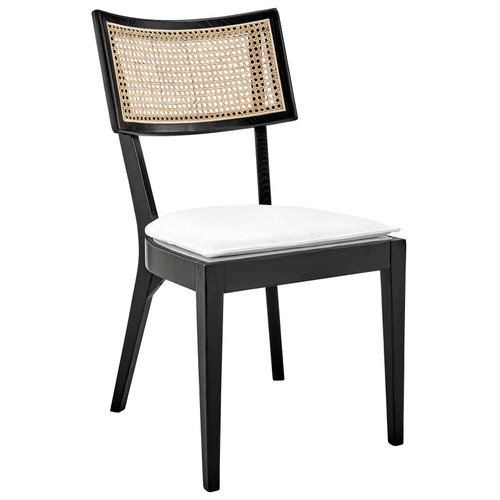 Caledonia Wood Dining Chair EEI-4648-BLK-WHI