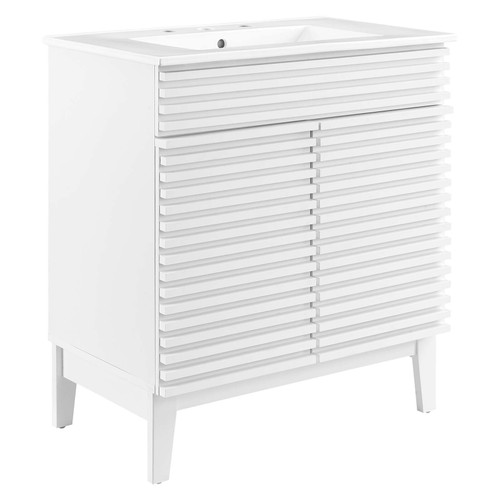 Render 30" Bathroom Vanity Cabinet EEI-5422-WHI-WHI