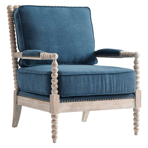 Revel Upholstered Fabric Armchair EEI-5452-NAT-NAV