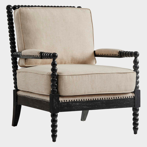 Revel Upholstered Fabric Armchair EEI-5453-BLK-BEI