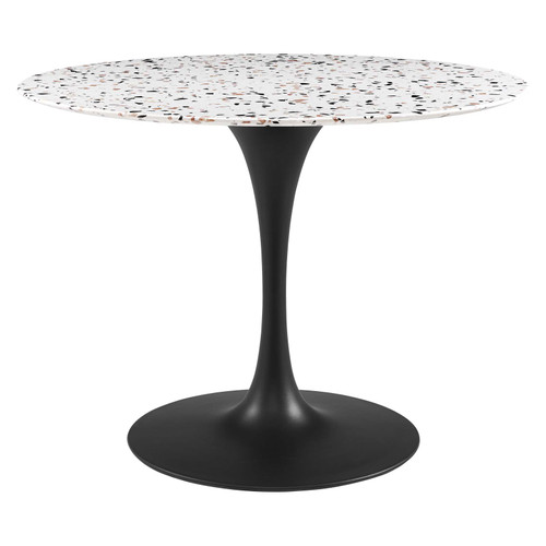 Lippa 40" Round Terrazzo Dining Table EEI-5725-BLK-WHI