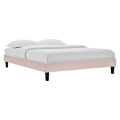 Reign Full Performance Velvet Platform Bed Frame MOD-6265-PNK