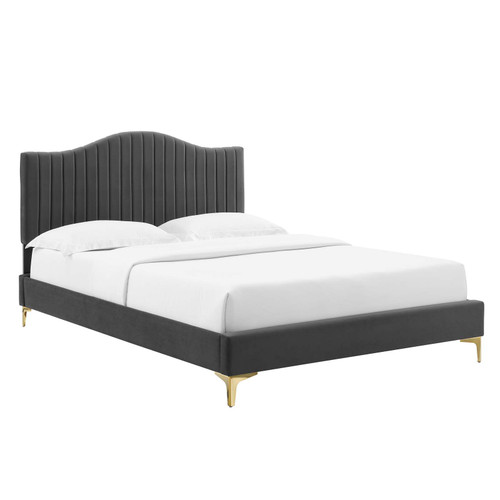 Juniper Channel Tufted Performance Velvet Full Platform Bed MOD-6745-CHA