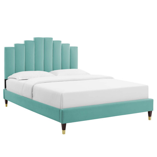 Elise King Performance Velvet Platform Bed MOD-6875-MIN