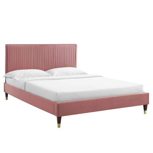 Peyton Performance Velvet Twin Platform Bed MOD-6866-DUS