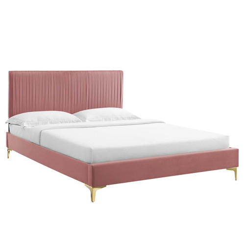 Peyton Performance Velvet Twin Platform Bed MOD-6865-DUS