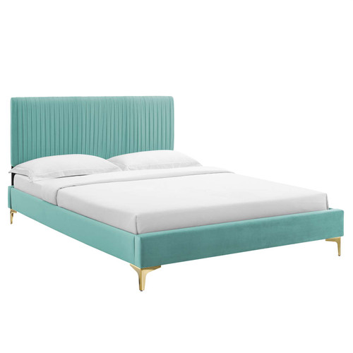 Peyton Performance Velvet Twin Platform Bed MOD-6865-MIN