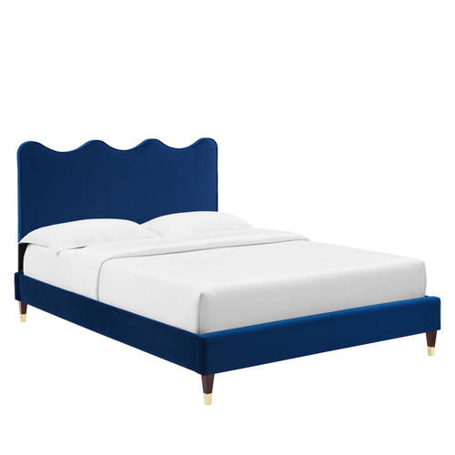 Current Performance Velvet Twin Platform Bed MOD-6728-NAV