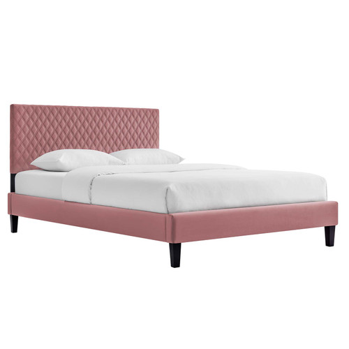 Garcelle Performance Velvet Queen Platform Bed MOD-6289-DUS