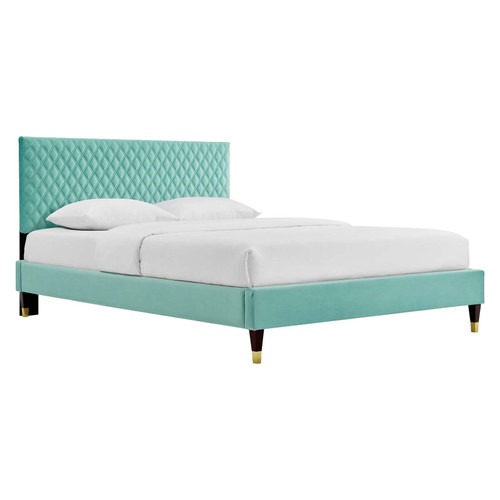 Garcelle Performance Velvet Queen Platform Bed MOD-6290-MIN