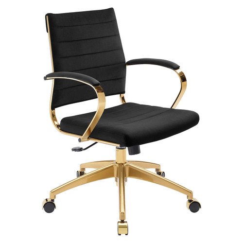 Jive Mid Back Performance Velvet Office Chair EEI-4281-BLK