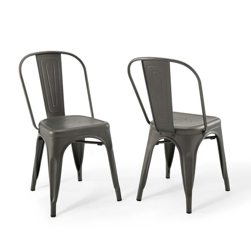 Promenade Bistro Dining Side Chair Set of 2 EEI-3859-GME