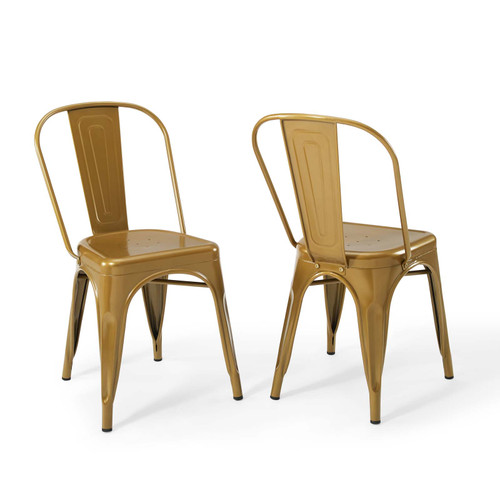 Promenade Bistro Dining Side Chair Set of 2 EEI-3859-GLD