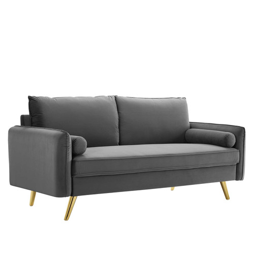 Revive Performance Velvet Sofa EEI-3988-GRY