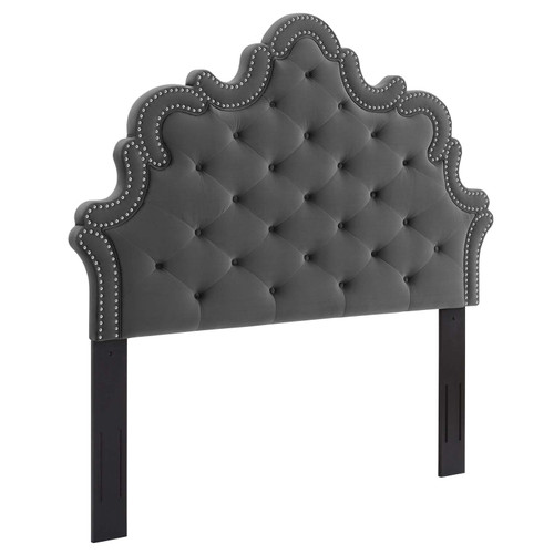 Arabella Button-Tufted Performance Velvet Full/Queen Headboard MOD-6563-CHA