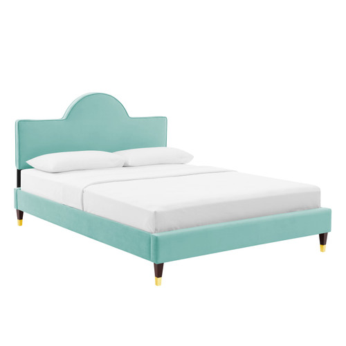 Aurora Performance Velvet Queen Bed MOD-6517-MIN