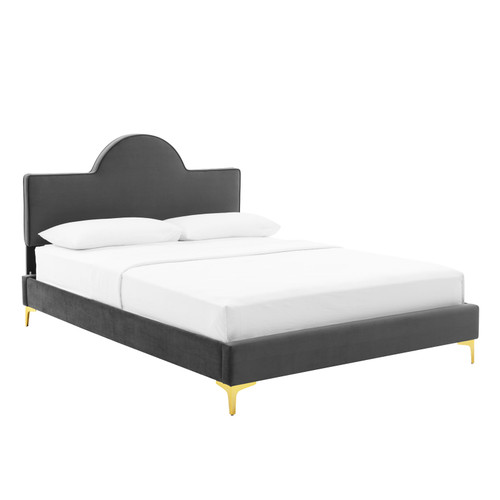 Sunny Performance Velvet Queen Bed MOD-6516-CHA