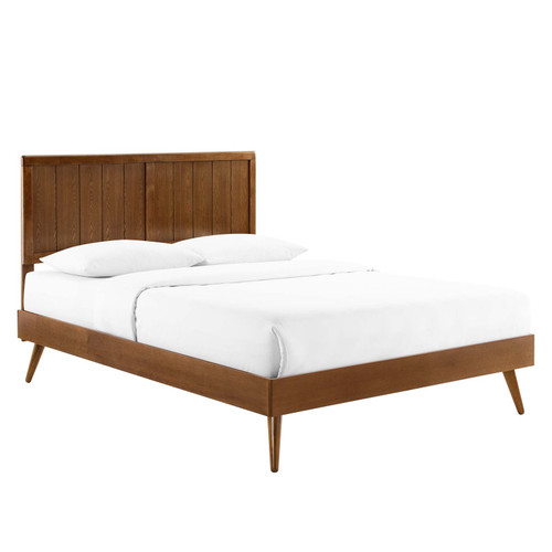 Alana Full Wood Platform Bed With Splayed Legs MOD-6619-WAL