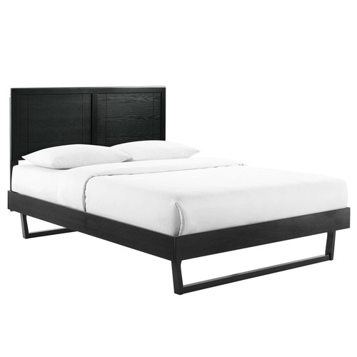 Marlee Full Wood Platform Bed With Angular Frame MOD-6625-BLK