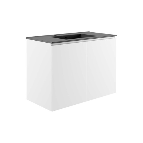 Bryn 36" Wall-Mount Bathroom Vanity EEI-5779-WHI-BLK