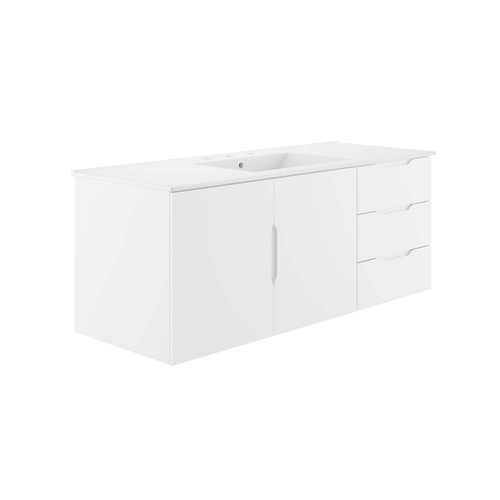 Vitality 48" Single Sink Bathroom Vanity EEI-5784-WHI-WHI