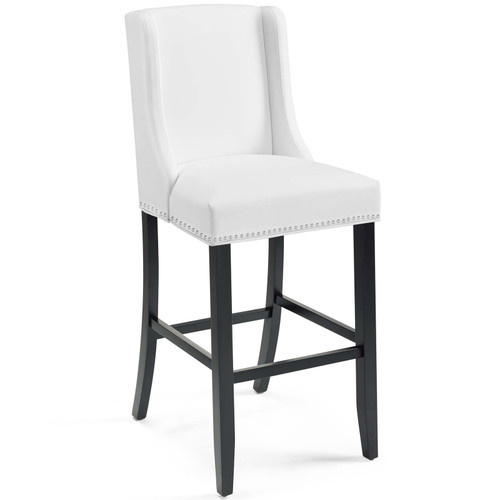 Baron Faux Leather Bar Stool EEI-3738-WHI