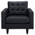 Empress Bonded Leather Armchair Black EEI-1012-BLK