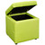 Volt Storage Upholstered Vinyl Ottoman Light Green EEI-1044-LGN